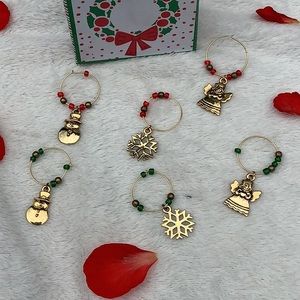 Wine glass markers for Christmas